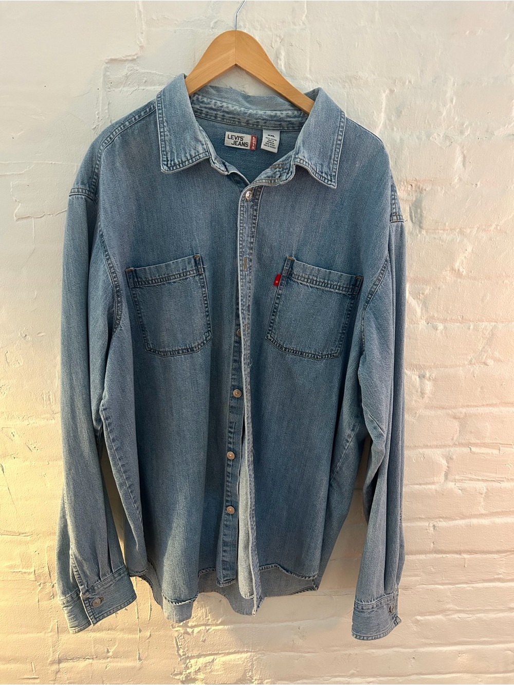 Levi's Faded Blue Denim Shirt with Chest Pockets